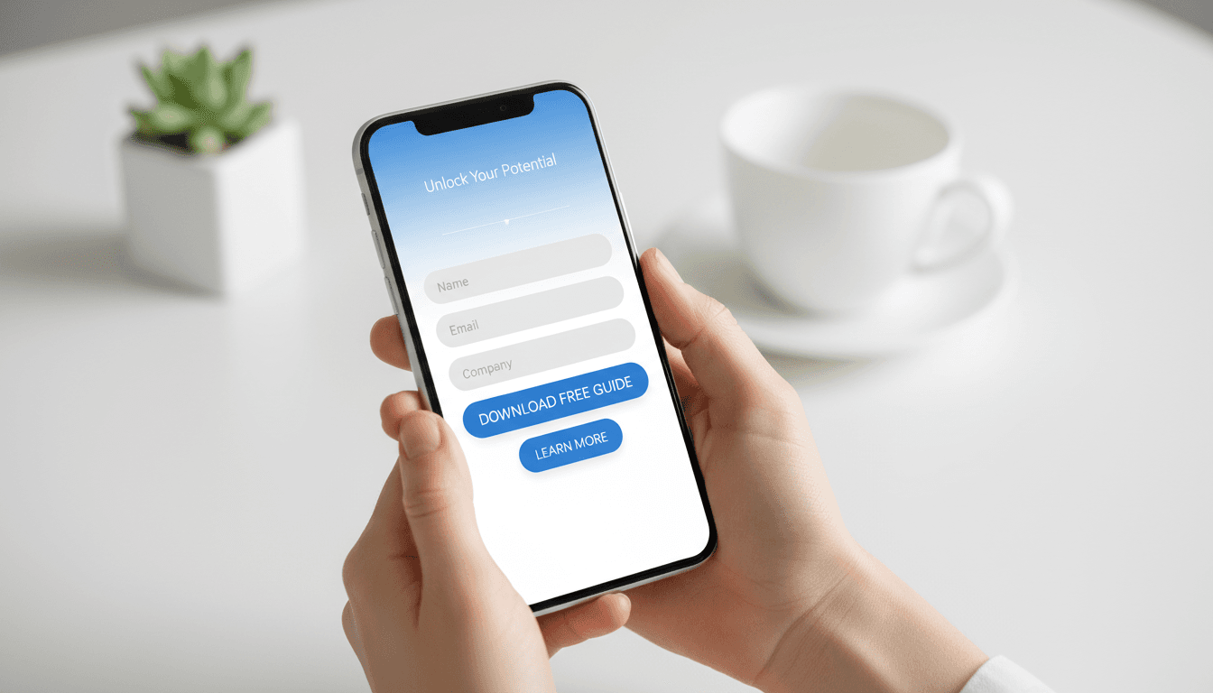 Lead capture form on mobile device
