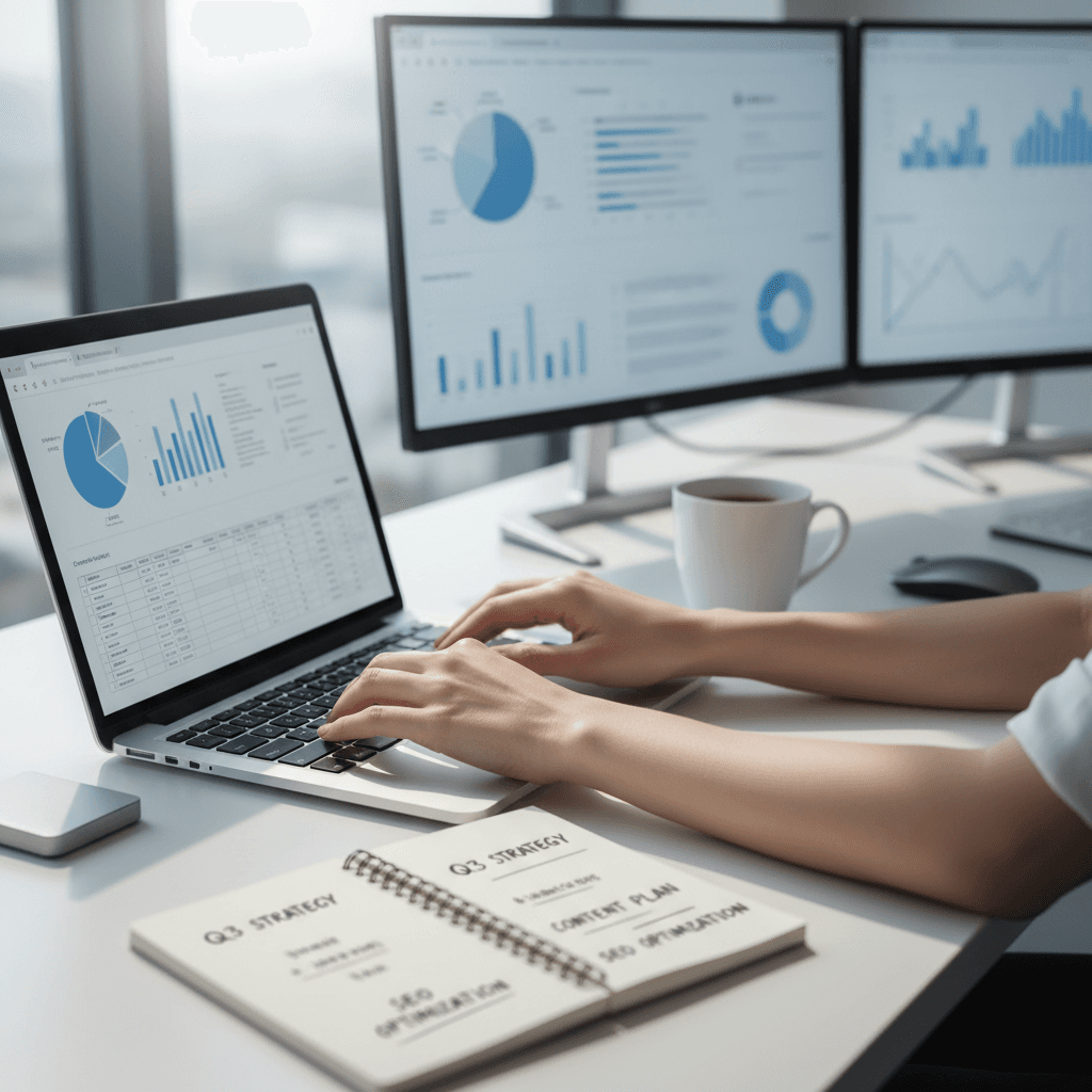 Professional strategist working on local SEO optimization