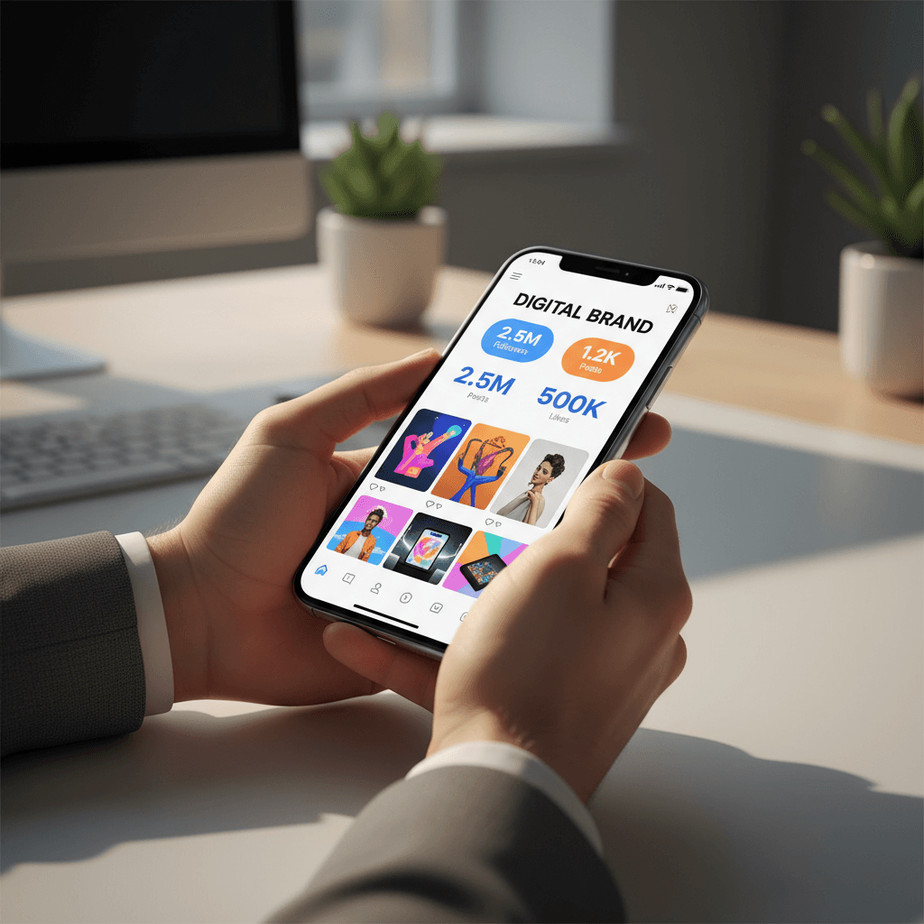 Smartphone showing optimized Google Business Profile with customer reviews